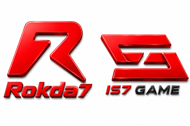 IS7 Rokda7 3D logo featuring IS7 Game and Rokda7 Game for official APK download, secure login, Android app, and mobile gaming.